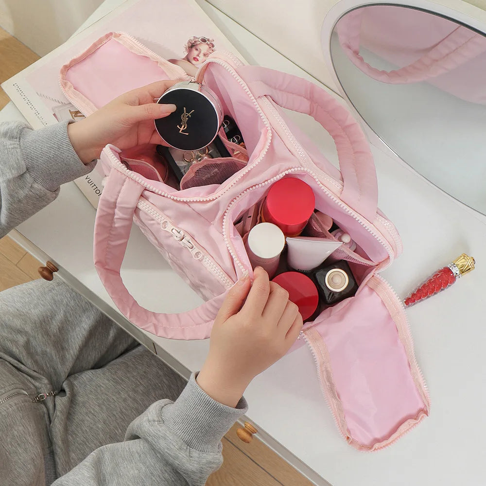 Large Capacity Travel Makeup Bag With Compartments